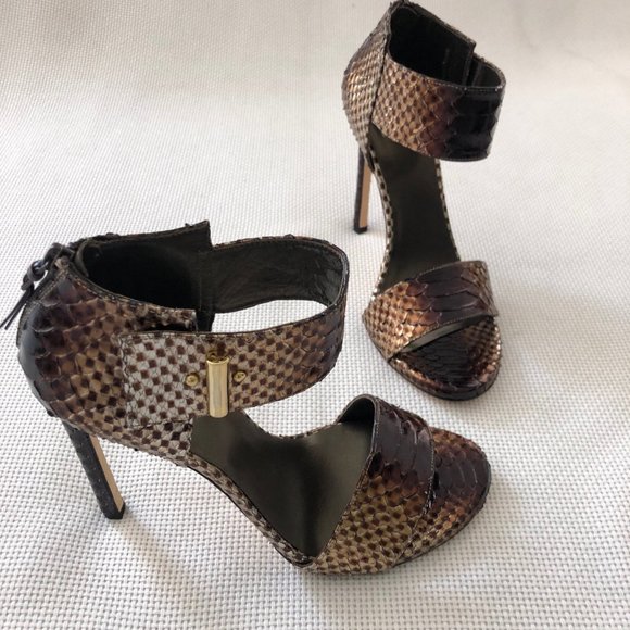 Stuart Weitzman Metallic Python Pumps - Picture 6 of 11